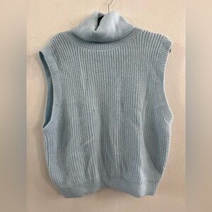 Mango Light Blue Sleeveless Sweater